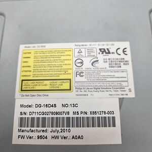 DG-16D4S Internal Optical Drive - For Parts